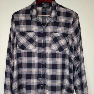 Lucky Brand Plaid Button Down Size Large